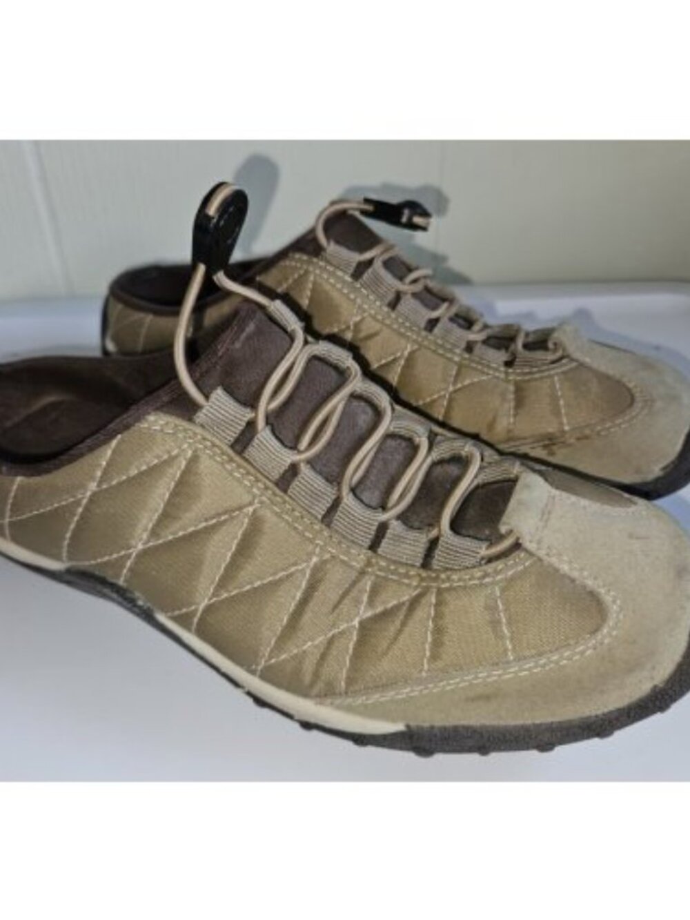 Tan Slip On Casual Shoe Clogs Ladies Size 8 - Picture 2 of 7